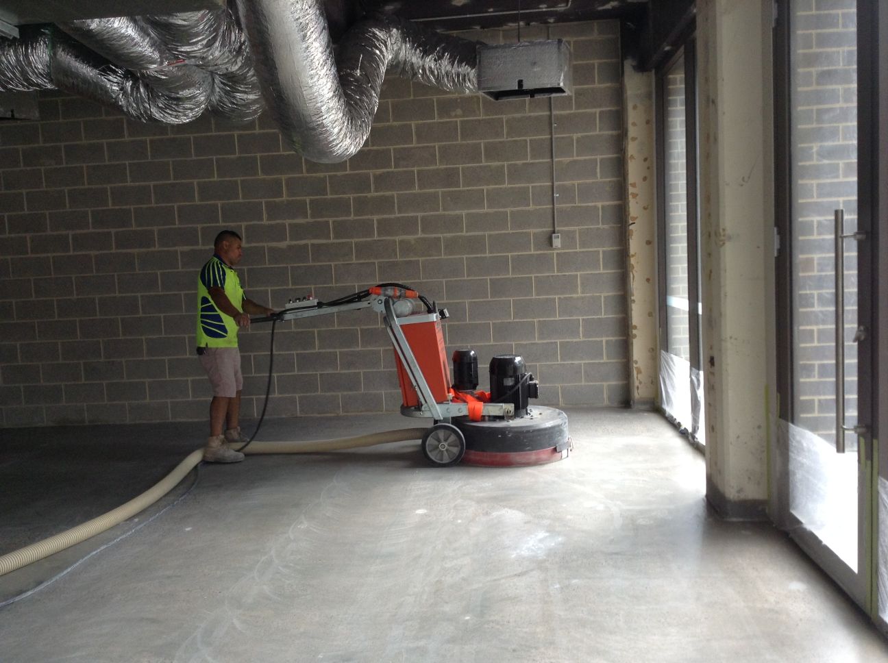 polish concrete floor front